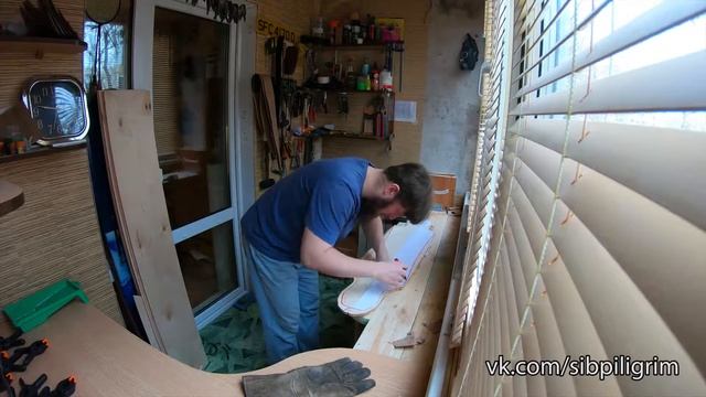 Дека для лонгборда из дерева и стекловолокна - часть 1 / Fiberglass and wood longboard - part 1 смотреть онлайн