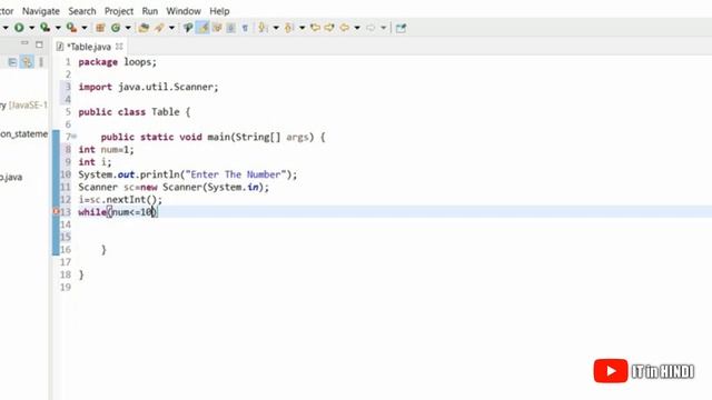 Table Program in Java || Multiplication Table Program in Java [Hindi] смотреть онлайн