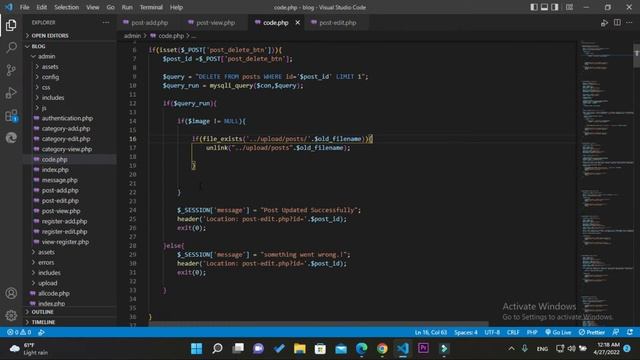 Post Delete - How to delete data with image in PHP & MySQL database Part-#18 смотреть онлайн
