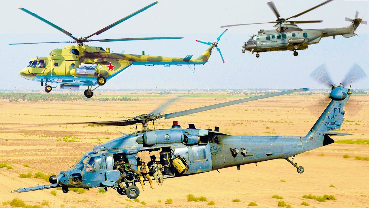 10 САМЫХ ЛУЧШИХ МНОГОЦЕЛЕВЫХ ВЕРТОЛЁТОВ ⭐ Ми-8 vs Black Hawk vs AS 332 Super Puma смотреть онлайн