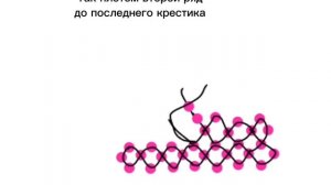 Туториал как перейти на второй , третий ряд в плетении крестиком #бисер #бисероплетение
