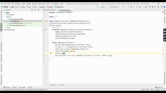 Firebase Firestore #2: SAVE DATA IN DOCUMENTS IN CLOUD FIRESTORE ( In Hindi ) смотреть онлайн