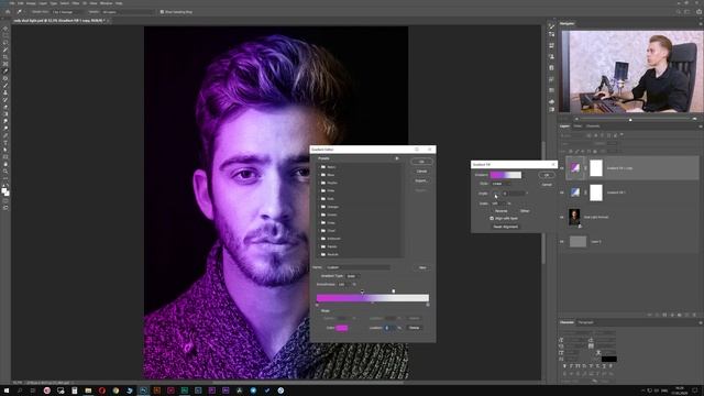 ? ДВОЙНОЙ СВЕТ В ФОТОШОПЕ | Делаем эффект свечения! смотреть онлайн