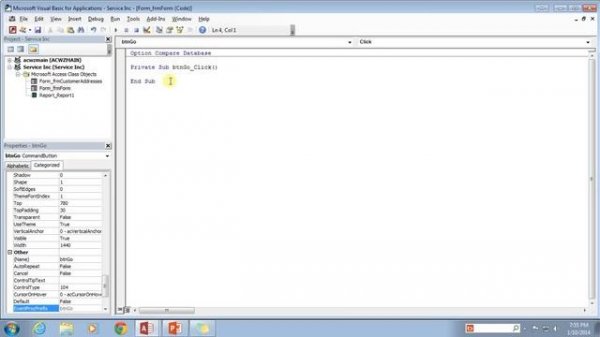 28. VBA - Writing Our First Code (Programming In Microsoft Access 2013) ?