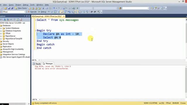 Raiserror in SQL Server Tamil смотреть онлайн