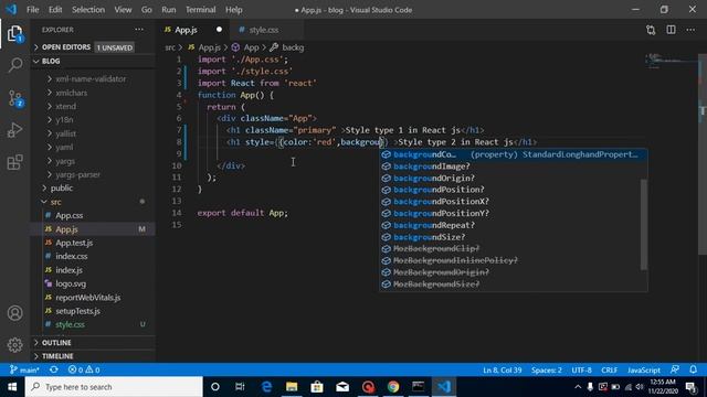 React tutorial in Hindi #31 style in ReactJs смотреть онлайн
