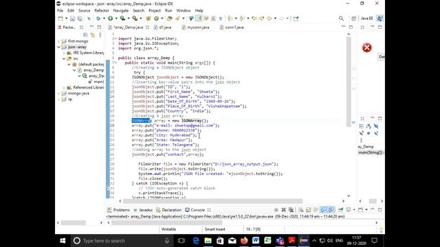 JSON encoding and JSON array смотреть онлайн