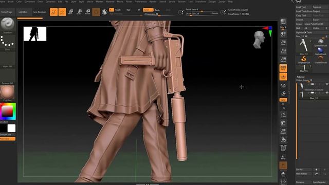 Mac 10 Sub Machine Gun 3ds Max Modeling (ft.Zbrush) #3dsmax#hardsurface#modeling#zbrush
