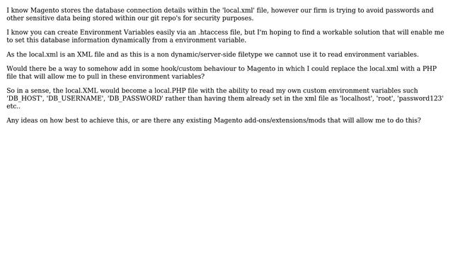 Magento: Using custom Environment Variables for sensitive database info смотреть онлайн
