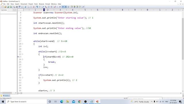 Prime Number Within User Given Range In Java смотреть онлайн