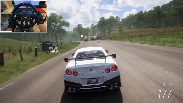 Nissan GTR R35 1000HP - Forza Horizon 5 | g29 gameplay смотреть онлайн