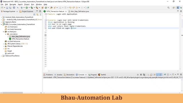 BDD Cucumber Framework Background in Feature File | Selenium | gherkin | Java смотреть онлайн