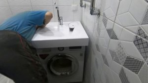 Раковина над стиральной машиной. Установка и обзор.