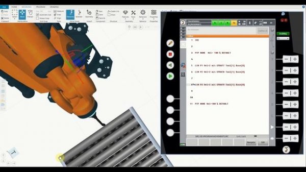 PTP, LIN movements with KUKA robots /  CONT termination types