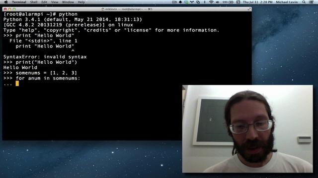 Using Python Interactive Command Interpreter on Raspberry Pi смотреть онлайн