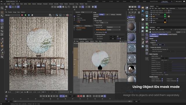 V-Ray for Cinema 4D — How to re-render selected objects only смотреть онлайн