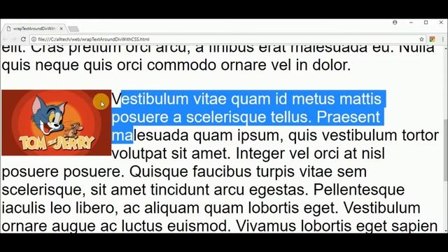 wrap text around div with html and css смотреть онлайн