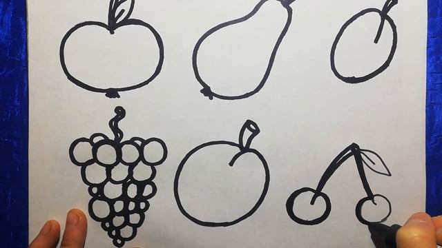 Как нарисовать Фрукты мелками . How To Draw a Fruit with crayons. смотреть онлайн