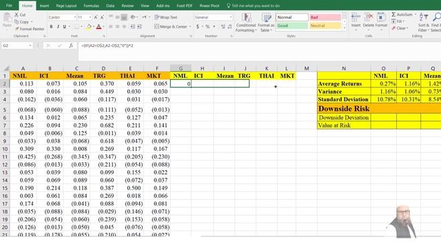 6. CALCULATING DOWNSIDE RISK IN EXCEL #VAR #Semivariance смотреть онлайн
