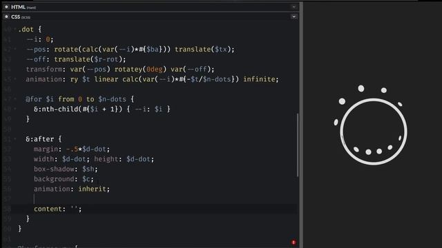 Follow one - looping animation with CSS variables смотреть онлайн