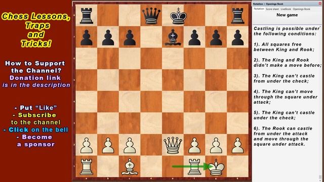 CASTLING is the King's move! ♔ How to CASTLE correctly ♕ CHESS LESSONS TRAINING for beginners onlin смотреть онлайн