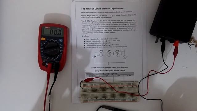 Deney 1-c Kirşof'un Gerilim Yasasının Doğrulanması