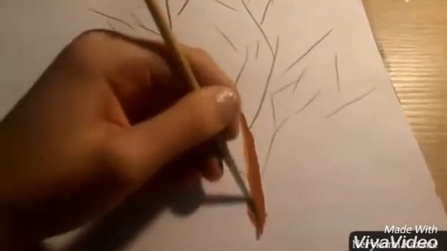 Как нарисовать дерево красками(легко) смотреть онлайн