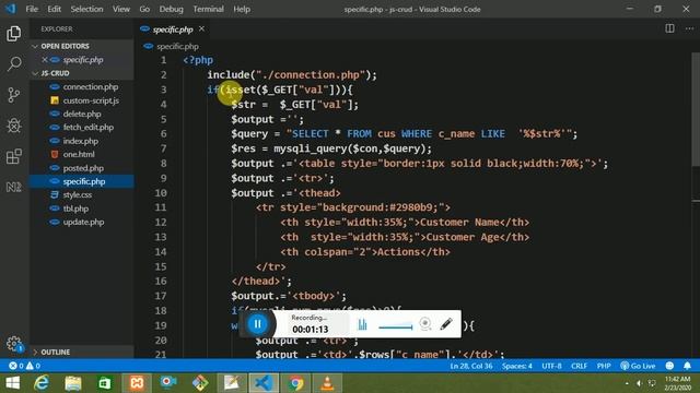 JSCrud With XmlhttpRequest