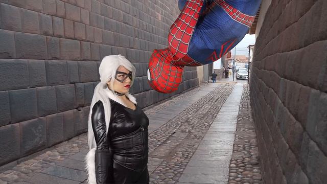 Spider-Man and Black Cat Flirting: An Impossible Love in Real Life смотреть онлайн