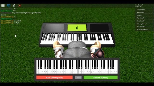 Gravity Falls Theme On Roblox Piano смотреть онлайн