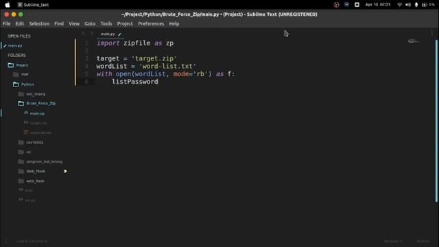 Vlog Membuat Program Pembuka file Zip yang terkunci menggunakan Python 3 смотреть онлайн
