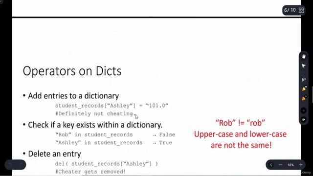 7 - Python Data Structures - Dictionary and Tuple смотреть онлайн