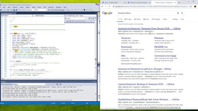 Tesseract C++ Code Test in Visual Studio 2017 смотреть онлайн