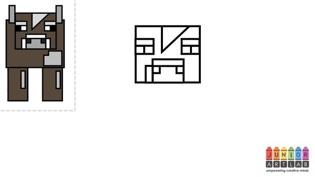 How to Draw Minecraft Cow | Shape Doodles | Junior Art Lab смотреть онлайн