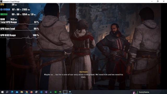 Assassin's Creed Mirage Test on Nvida GeForce MX350 смотреть онлайн