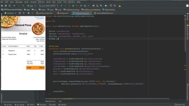 #6 Create PDF from User Input : Android Studio PDF Document смотреть онлайн