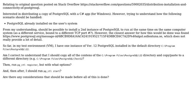 Databases: Second Instance Installation of PostgreSQL? смотреть онлайн