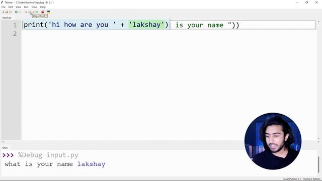 Using thonny for input function | python full beginners course in hindi #5 смотреть онлайн