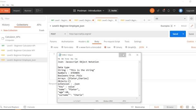 Postman - Data Format : Introduction to JSon смотреть онлайн