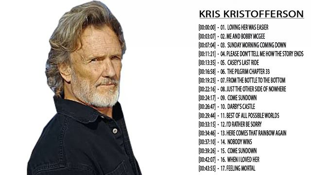 Kris Kristofferson Greatest Hits || Top 20 Songs Of Kris Kristofferson