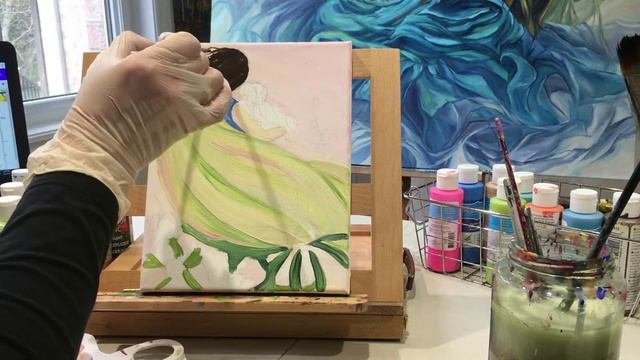 Acrylic Painting For Beginners / Mothers Day Painting. День матери / Акрил для новичков смотреть онлайн