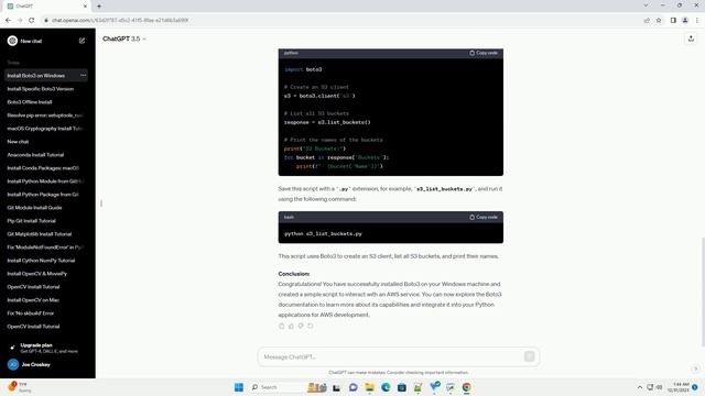 pip install boto3 on windows смотреть онлайн