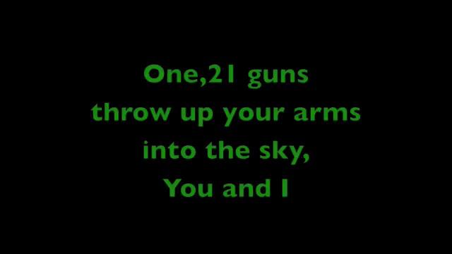 Green Day - 21 guns with lyrics смотреть онлайн