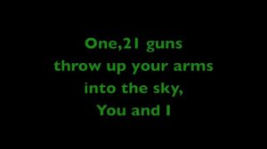 Green Day - 21 guns with lyrics