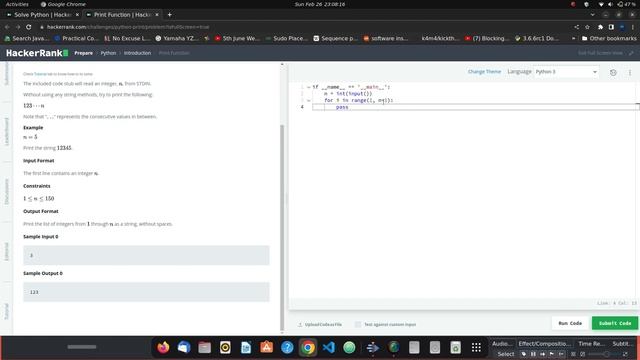 #6 Hackerrank : Print Function | Python HackerRank Solutions in Hindi | #python #hackerrank смотреть онлайн