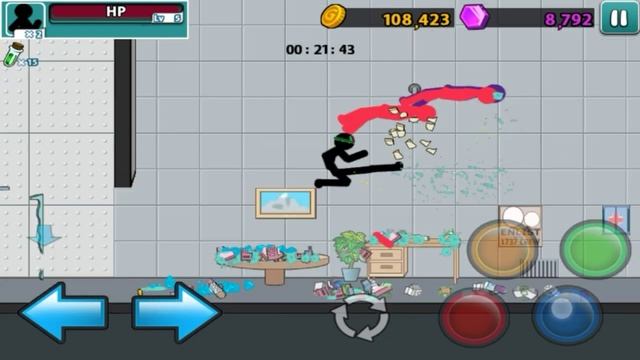 (English texts and with show touches) Anger of Stick 5 | How to do mid-air combo + extra moves смотреть онлайн