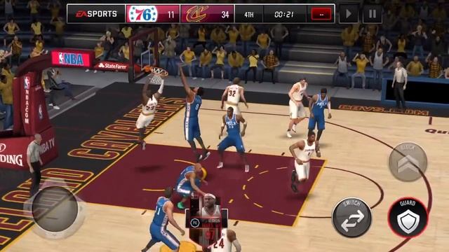 NBA LIVE MOBILE - 97 OVR LEBRON JAMES FIRST EDITION THROWBACK! BEST PG IN THE GAME! смотреть онлайн