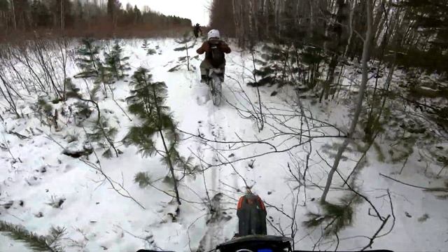 ❄ Открытие зимнего мотосезона в ХМАО | Не обошлось без падений | Вид на протоку Мегу возле костра смотреть онлайн
