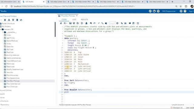 Proc BoxPlot in SAS смотреть онлайн