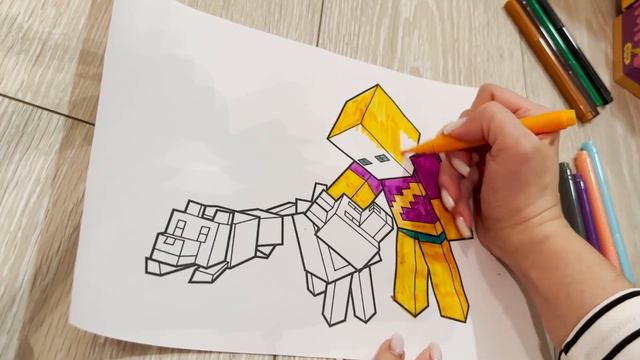 Minecraft coloring book смотреть онлайн